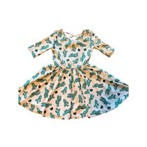 Dot Dot Smile 3/4 cactus ballerina twirl dress
